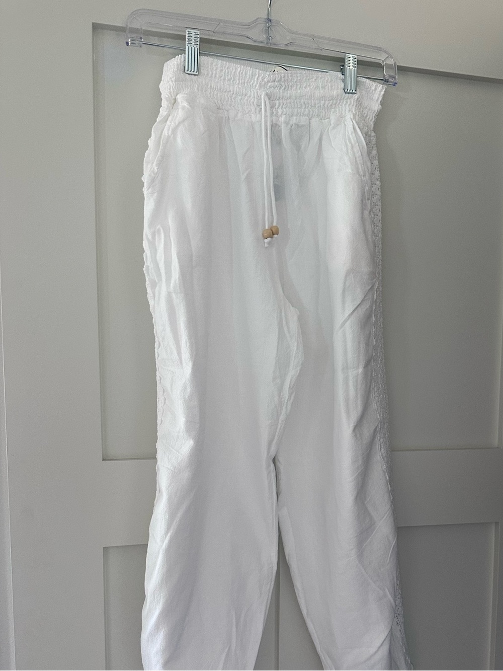 Women’s White Swim Coverup Pants - Lightweight Beach Layer